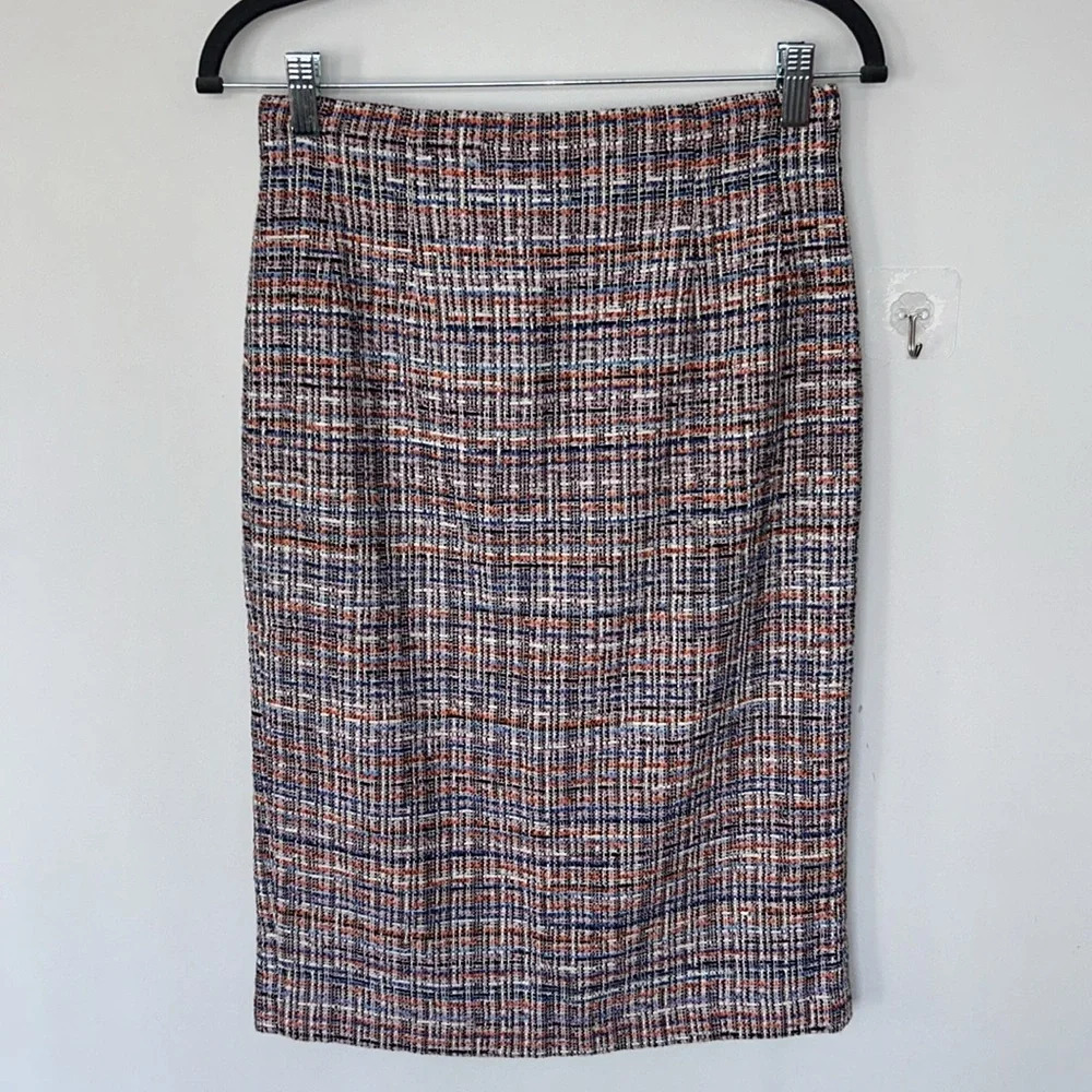 Veron­i­ca Beard Jo­da Mul­ti­col­ored Tweed Skirt Pink - Picture 10 of 13